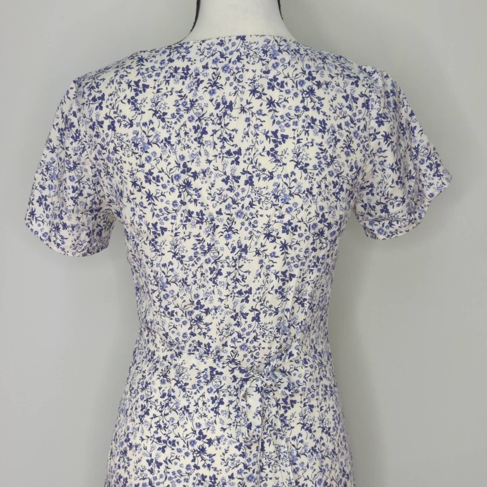 Reformation Margeaux Floral Mini Dress - Blue and White - Picture 6 of 12